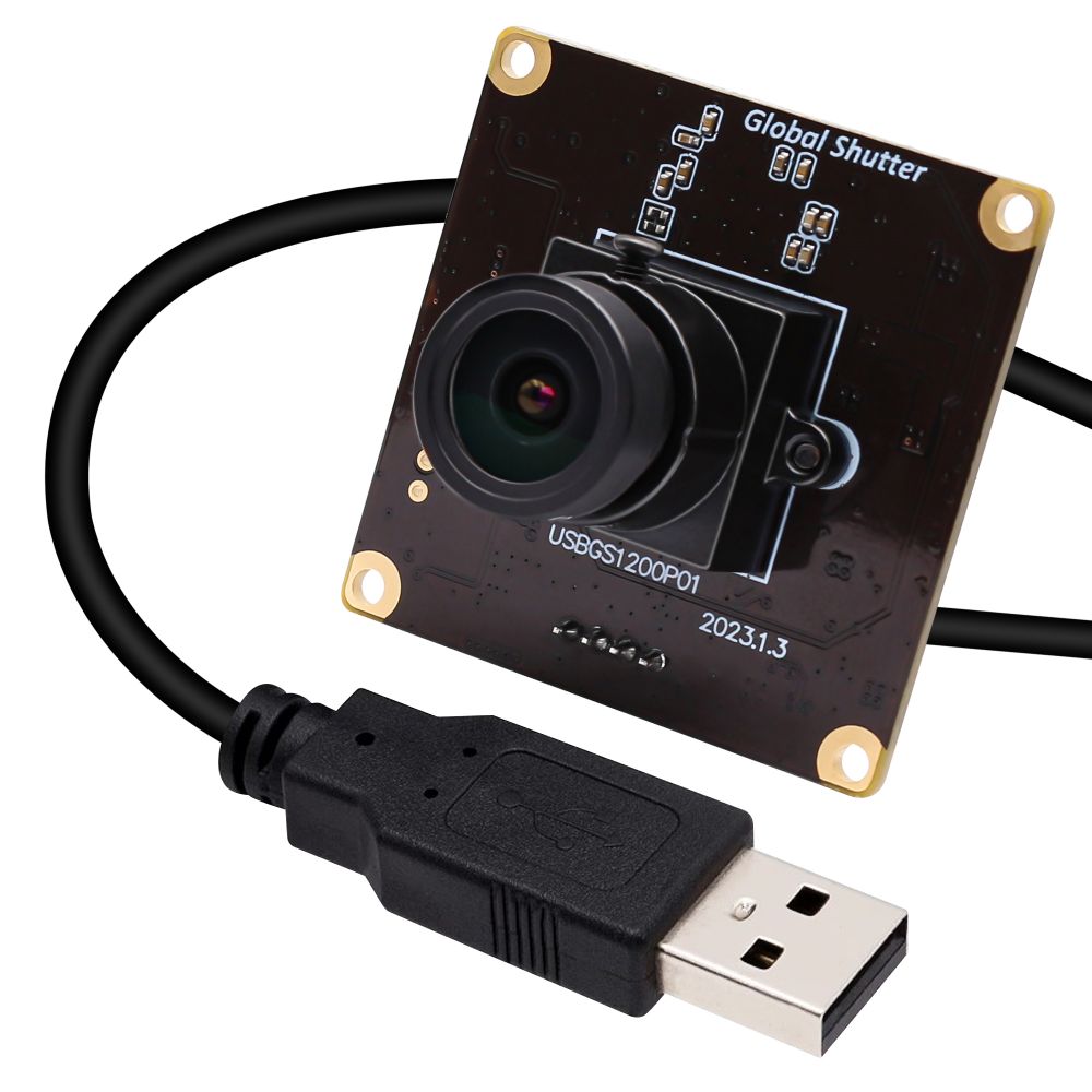 ELP Global Shutter 1080P 90fps USB Camera Module Aptina AR0234 Color Sensor UVC Plug Play Driverless USB Webcam Camera Board With 2.8mm Lens